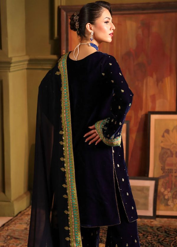 Charizma Signora Premium Embroidered Velvet Unstitched 3Pc Suit CVT4-15